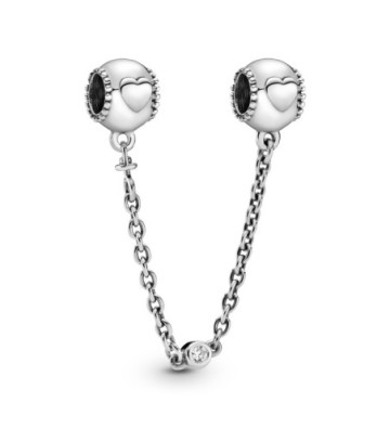 CADENA DE SEGURIDAD PANDORA CORAZÓN RELIEVE. 796457CZ-05
