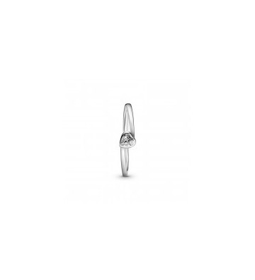 ANILLO PANDORA CORAZÓN SOLITARIO TRANSPARENTE INCLINADO. 199267C02.