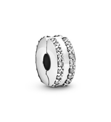 CLIP PANDORA LINEAS BRILLANTES EN PAVÉS. 798422C01.