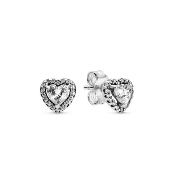 PENDIENTES PANDORA BOTON CORAZON EN RELIEVE. 298427C01