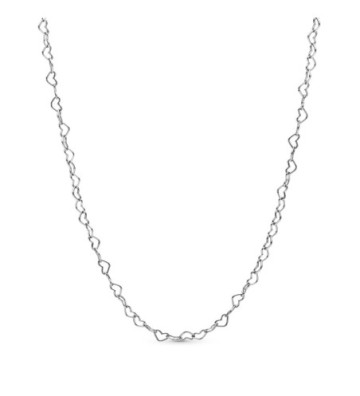 CADENA PANDORA PLATA CORAZONES CONECTADOS. 397961-60