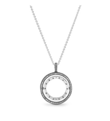 COLLAR PANDORA CORAZONES GIRANDO. 397410CZ-60