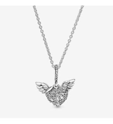 COLLAR PANDORA CORAZON Y ALAS DE ANGEL. 398505C01-45