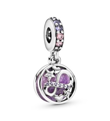 CHARM COLGANTE PANDORA CORAZÓN INFINITO Y ESTRELLAS BRILLANTES. 798829C01