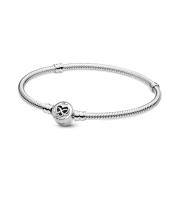 PULSERA PANDORA MOMENTS CADENA DE SERPIENTE CIERRE CORAZÓN INFINITO. 599365C00.