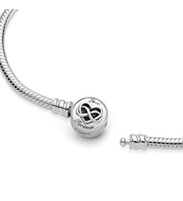 PULSERA PANDORA MOMENTS CADENA DE SERPIENTE CIERRE CORAZÓN INFINITO. 599365C00.