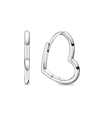 PENDIENTES ARO PANDORA CORAZÓN ASIMÉTRICOS. 298307C00.