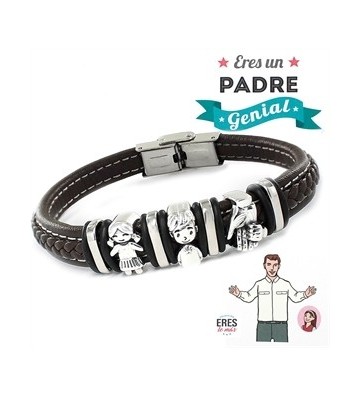 PULSERA CABALLERO DÍA DEL PADRE 1 HIJA
