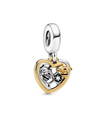 CHARM COLGANTE PANDORA CORAZON Y ABEJA -PANDORA PRIMAVERA- (768838C01)