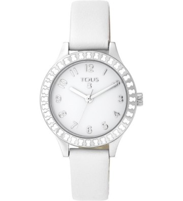 RELOJ TOUS STRAIGHT KIDS ACERO CORREA BLANCA. 000351415