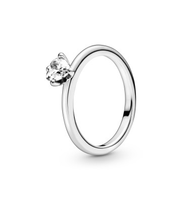 ANILLO PANDORA SOLITARIO CORAZÓN TRANSPARENTE. 198691C01